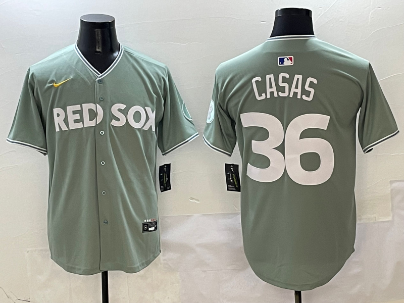 Men's Boston Red Sox Triston Casas #36 Gray 2025 City Connect Limited Jersey